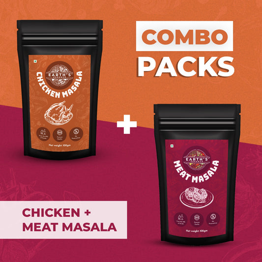 Unadulterated Premium Masala Combo Pack- Chicken + Meat Masala- Earth's Essence