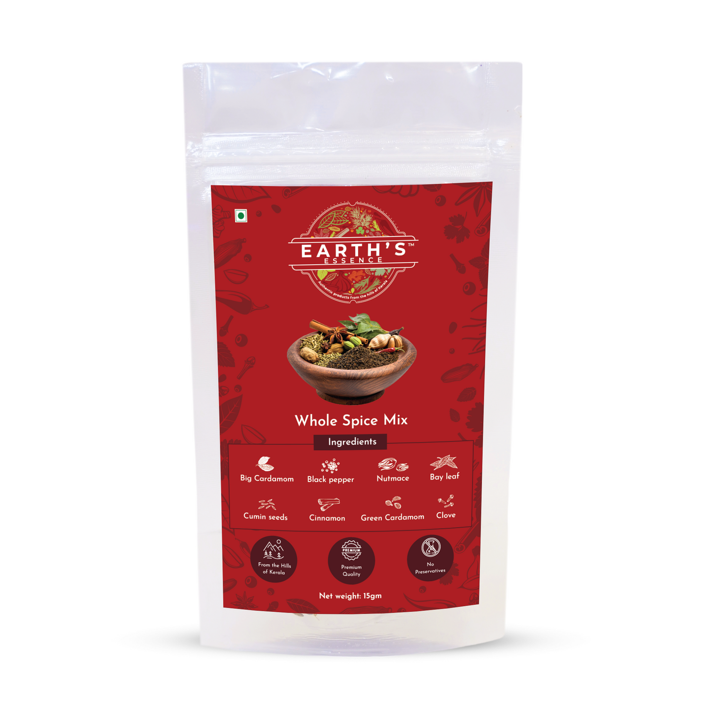 Earth's Essence Premium Whole Spice Mix- Organically Grown in Kerala's Western Ghats