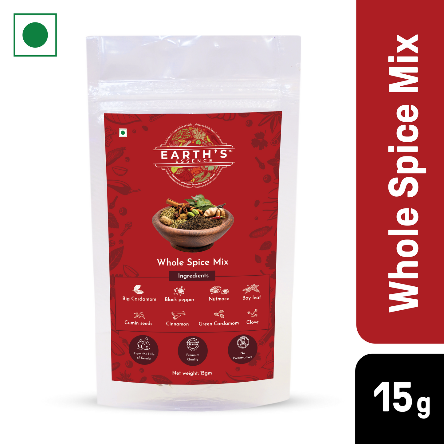 Earth's Essence Premium Whole Spice Mix- Organically Grown in Kerala's Western Ghats