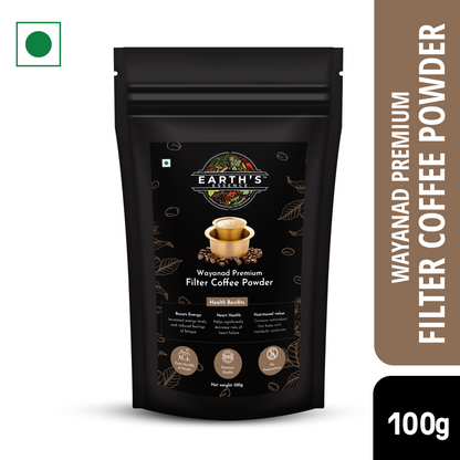 Earth's Essence Wayanadan Filter Coffee Powder – Organically Grown in Kerala's Western Ghats