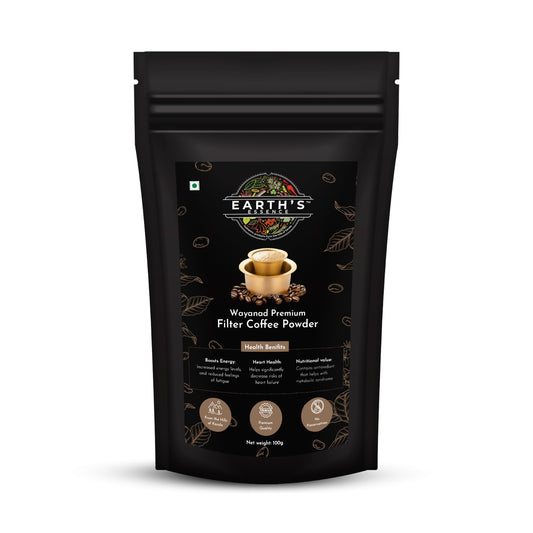 Earth's Essence Wayanadan Filter Coffee Powder โ Organically Grown in Kerala's Western Ghats