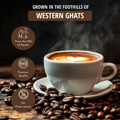 EARTH'S ESSENCE 100% Pure Robusta Coffee Powder | Organically Grown in Kerala's Western Ghats