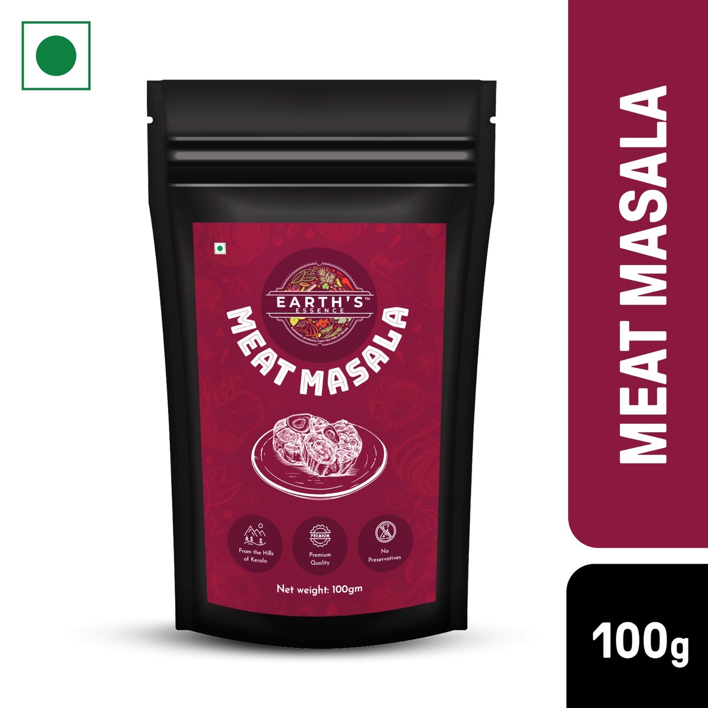 Earth's Essence Premium Meat Masala- Blended to perfection from the western ghats of Kerala